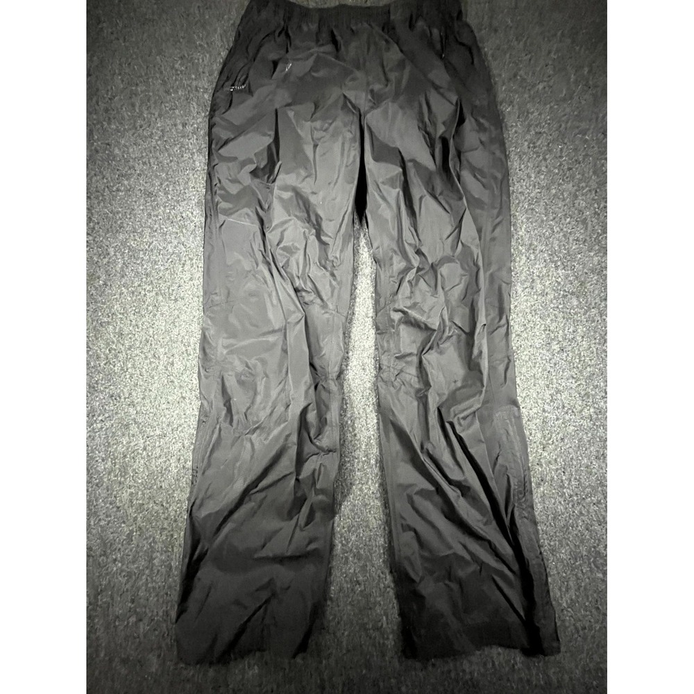 Patagonia Rain Pants Men Large Black Drawstring Mid Rise Waterproof Straight Leg